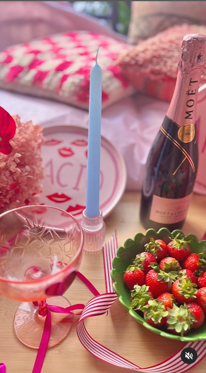 * Pink moet, strawberries & Chocolate